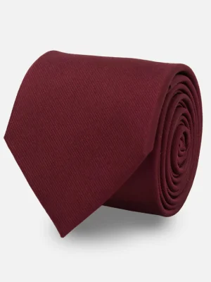 Grosgrain Solid Burgundy Tie