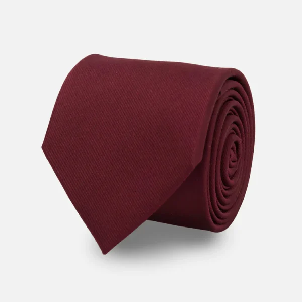 Grosgrain Solid Burgundy Tie