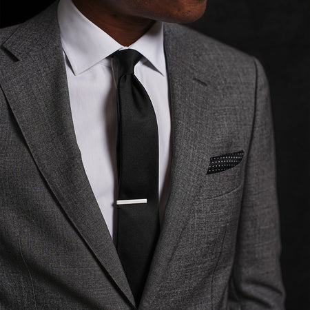 Grosgrain Solid Black Tie